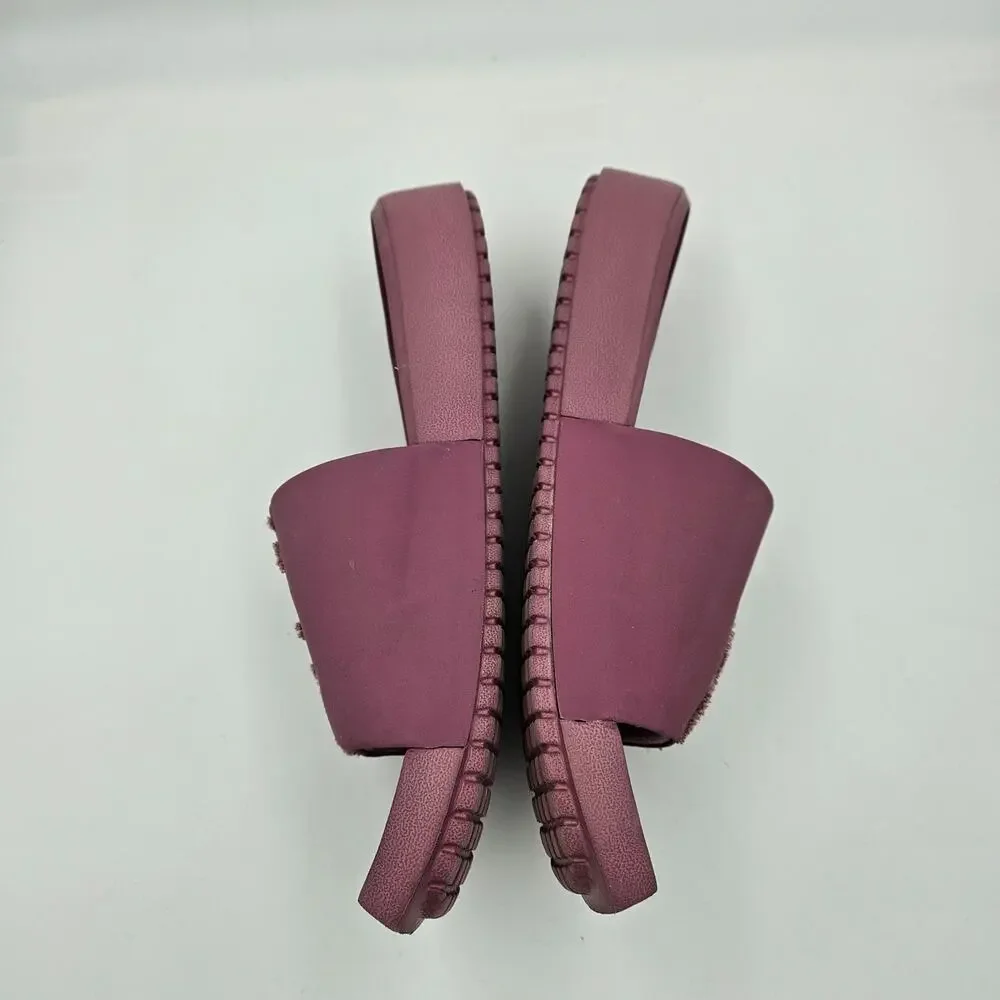 Nike Air Jordan Nola Slide Slides Womens Size 9 Light Mulberry Purple Terry Logo